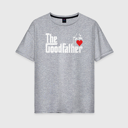 Женская футболка оверсайз The godfather love / Меланж – фото 1