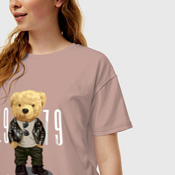 Футболка оверсайз женская Плюшевый медведь portland, цвет: пыльно-розовый — фото 2