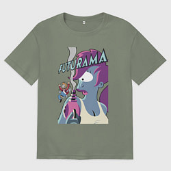 Футболка оверсайз женская Лила и Фрай, цвет: авокадо