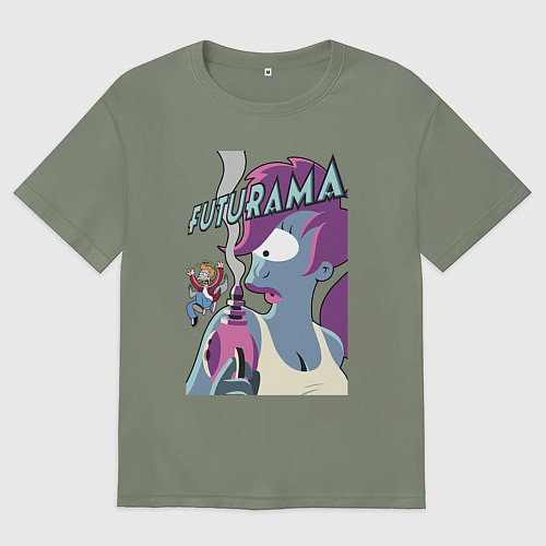 Женская футболка оверсайз Лила и Фрай / Авокадо – фото 1