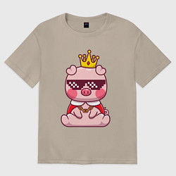 Женская футболка оверсайз Царь поросёнок