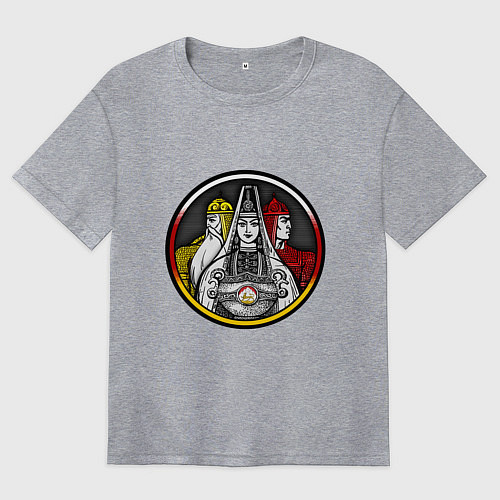 Женская футболка оверсайз Ирон адам / Меланж – фото 1