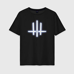 Футболка оверсайз женская Wine and Rope W Neon Logo, цвет: черный