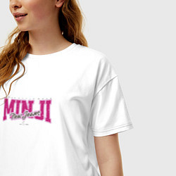 Футболка оверсайз женская Minji k-idols, цвет: белый — фото 2