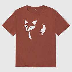Футболка оверсайз женская Я лиса, цвет: кирпичный