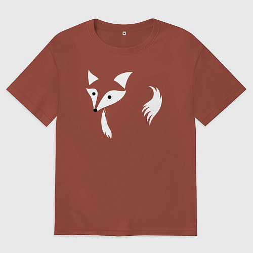 Женская футболка оверсайз Я лиса / Кирпичный – фото 1