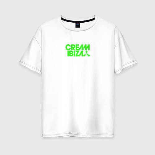 Женская футболка оверсайз Cream Ibiza / Белый – фото 1