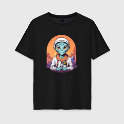 Женская футболка оверсайз Нашествие инопланетян