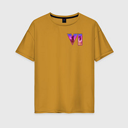 Женская футболка оверсайз GTA VI - logo