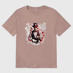 Футболка оверсайз женская Фокусник, цвет: пыльно-розовый