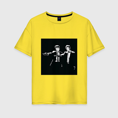 Женская футболка оверсайз Два доктора / Желтый – фото 1