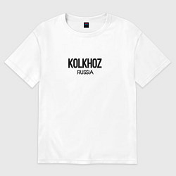 Футболка оверсайз женская Kolkhoz, цвет: белый