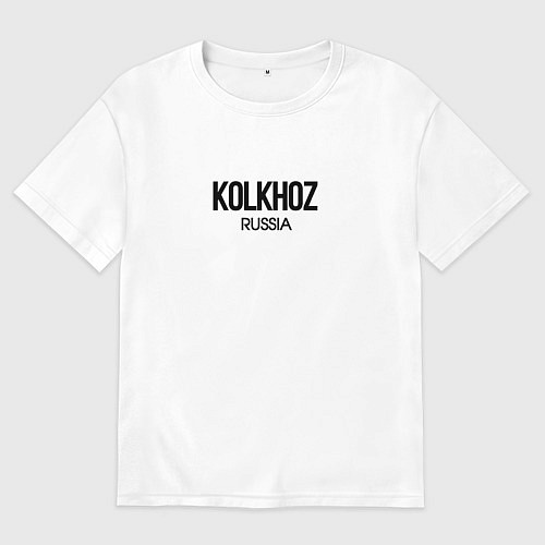 Женская футболка оверсайз Kolkhoz / Белый – фото 1