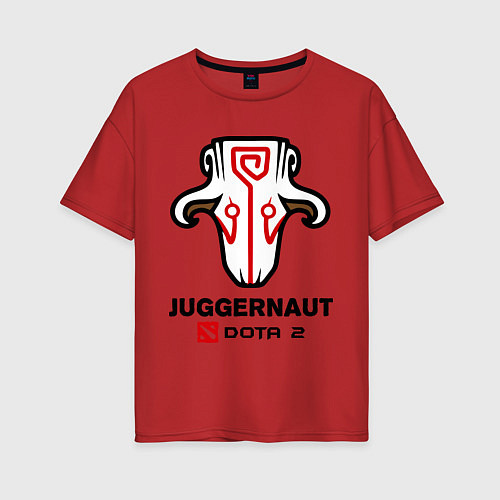 Женская футболка оверсайз Juggernaut Dota 2 / Красный – фото 1