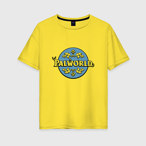 Женская футболка оверсайз Palworld узоры / Желтый – фото 1
