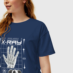 Футболка оверсайз женская X-ray streetwear, цвет: тёмно-синий — фото 2