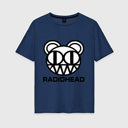 Женская футболка оверсайз Radiohead logo bear