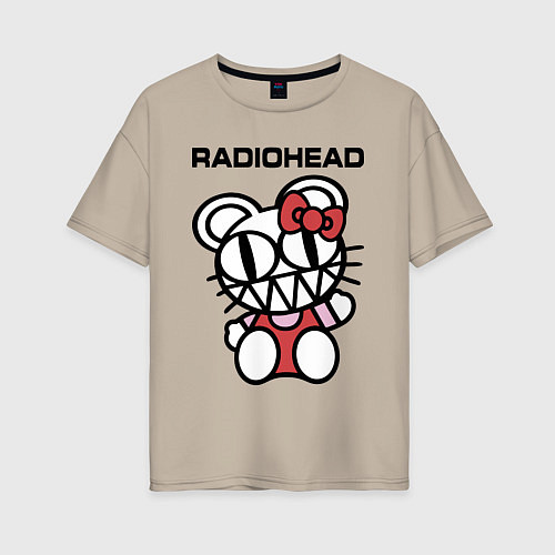 Женская футболка оверсайз Radiohead toy / Миндальный – фото 1