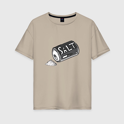 Женская футболка оверсайз Salt / Миндальный – фото 1