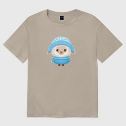 Женская футболка оверсайз Маленькая овечка