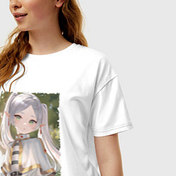 Футболка оверсайз женская Sweet Frieren, цвет: белый — фото 2