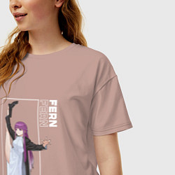 Футболка оверсайз женская Акробатка Ферн, цвет: пыльно-розовый — фото 2