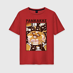 Женская футболка оверсайз Блинчики - pancakes ahegao