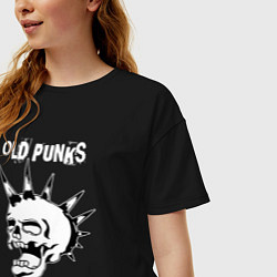 Футболка оверсайз женская Old punk, цвет: черный — фото 2