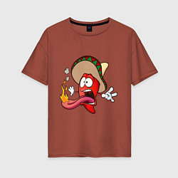 Женская футболка оверсайз Горячий мексиканский перец