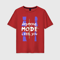 Женская футболка оверсайз Depeche Mode - I feel you single