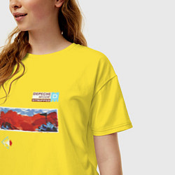 Футболка оверсайз женская Depeche Mode - Stripped single, цвет: желтый — фото 2