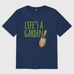Женская футболка оверсайз Жизнь это сад