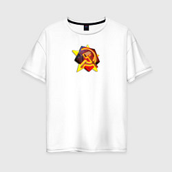 Футболка оверсайз женская Red Alert: СССР, цвет: белый