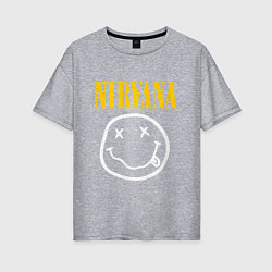 Футболка оверсайз женская Nirvana original, цвет: меланж