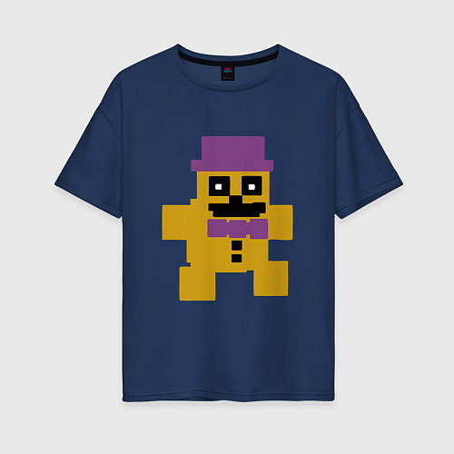 Женская футболка оверсайз Fnaf psychic friend / Тёмно-синий – фото 1
