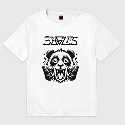 Женская футболка оверсайз Eagles - rock panda