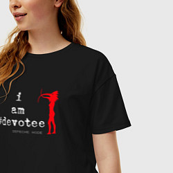 Футболка оверсайз женская Depeche Mode i am devotee, цвет: черный — фото 2