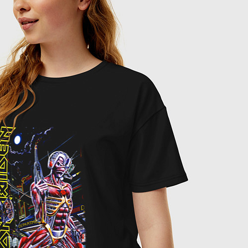 Женская футболка оверсайз Iron Maiden Somewhere in Time / Черный – фото 3