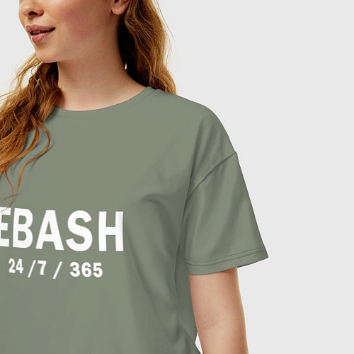 Женская футболка оверсайз Ebash 247365 / Авокадо – фото 3
