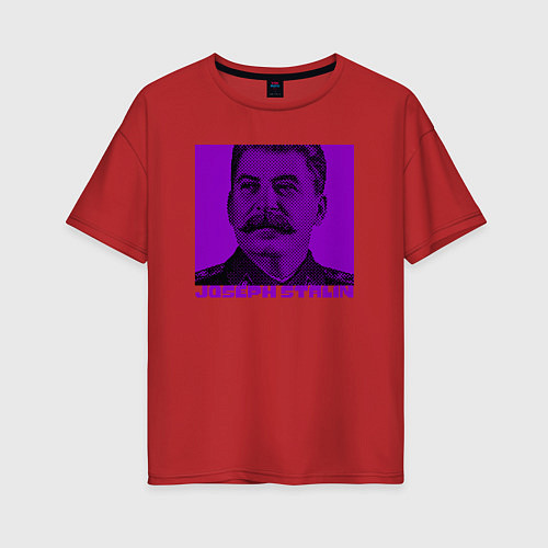 Женская футболка оверсайз Joseph Stalin / Красный – фото 1