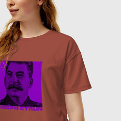 Футболка оверсайз женская Joseph Stalin, цвет: кирпичный — фото 2