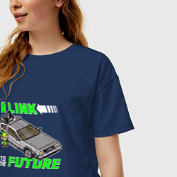 Футболка оверсайз женская A Link to the future, цвет: тёмно-синий — фото 2