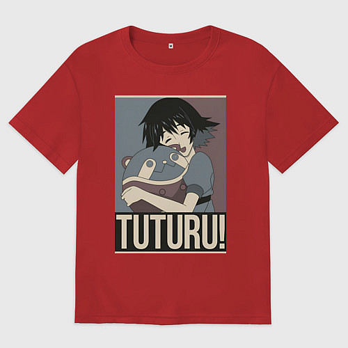 Женская футболка оверсайз Врата Штейна Маюри Сина / Красный – фото 1