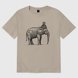 Женская футболка оверсайз Слону холодно