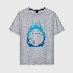 Женская футболка оверсайз Blue Totoro