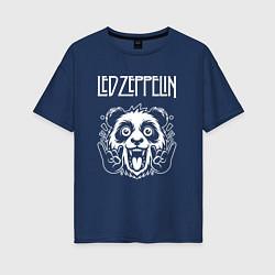 Женская футболка оверсайз Led Zeppelin rock panda