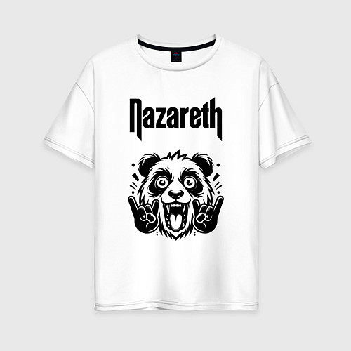 Женская футболка оверсайз Nazareth - rock panda / Белый – фото 1