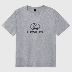 Футболка оверсайз женская Lexus авто бренд лого, цвет: меланж