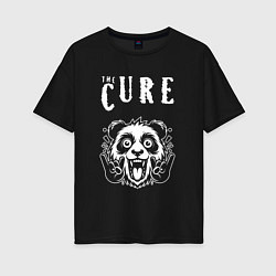 Женская футболка оверсайз The Cure rock panda