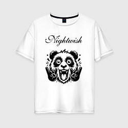 Женская футболка оверсайз Nightwish - rock panda